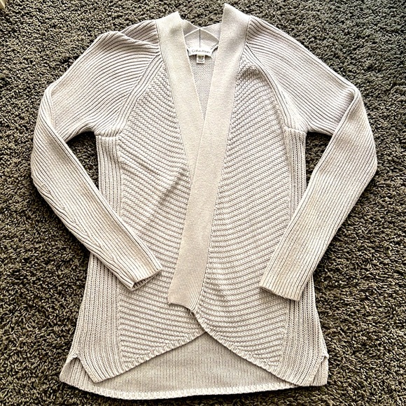 4/$30<Calvin Klein> rib knit cardigan - Picture 1 of 5